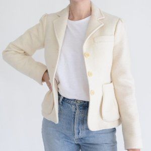 Gant Cream 100% Wool Three Button Blazer Size 6